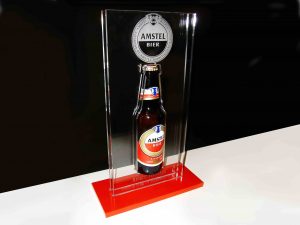 award amstel fles lasergravure perspex