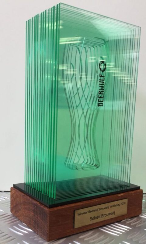 award hout fles glas