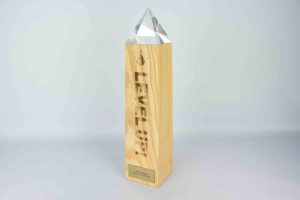 proqr award hout lasergravure tekst